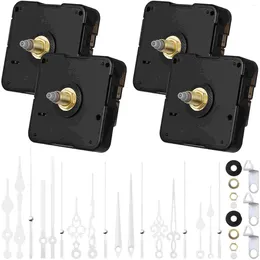 Clocks Accessories 4 Sets Clock Movement Quartz Mechanism Kit Silent Wall Mechanisms Replacement Parts Repair