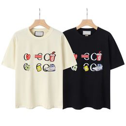 2023SS Spring/Summer High Quality Designer Letter Print T Shirt Cotton Tyg Rund Neck Pullover Kort ärm unisex T-shirt Sweatshirt R44S22