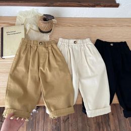 Trousers Korean Spring Autumn Kids Boys Girls Loose Pants Children's Clothing Casual PantChildren Cotton Unisex Turnip