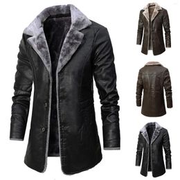 Men's Jackets Autumn And Winter Jacket Mid-length Business Retro Velvet Lapel Sets H Hooded Collar Cord Men Al