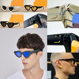 Mens retro cat eye sunglasses Fashion letter logo runway glasses High quality resin lenses Luxury multi Colour options with protect case Z2612W