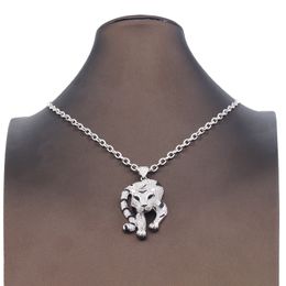 collana lunga in oro rosa con ciondolo in argento con diamanti per donna set kit tigre Rock Lusso alla moda Festa Natale Coppia di sposi Perline Catena Accessori per gioielli Regali