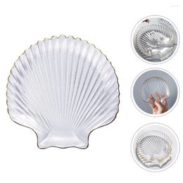 Dinnerware Sets Shell Glass Dish Plate Necklace Holder Salad Jewellery Display Tray Serving Premium Snack Platter Fruit Bowl