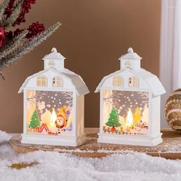 Strings Christmas Portable Wind Lantern Fairy LED Night Light Ornaments Year 2024 Home Bedroom Wedding Party Decoration Navidad