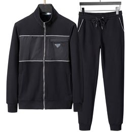 1 Men's Tracksuits Designer Mens tracksuit Luxury Men Sweatsuits Long sleeve Classic Fashion Pocket Running Casual Man Clothes Outfits Pants jacket two piece TC12