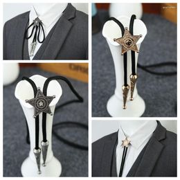 Bow Ties Vintage Star Wing Bolo Tie Men's Shirt Accessory Collar Lead Rope Golden Birdie Bowtie Fashion Wool Knitting String Necktie