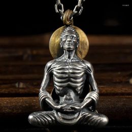 Pendant Necklaces Ancient Buddhist Ascetic Monk Baba Necklace Male And Female Religious Ascetics Peace Talisman Buddha