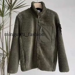 Designer Mens Topstoney Stones Island Jackets Man Jacket Coats Winter Thick Long Sleeve Zipper Hoodie Lamb Style Outwear with687