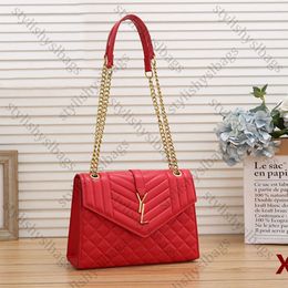 Top Luxurys designers bags tote handbag PU leather classic ladies lock shoulder bag 6 colors gold chain crossbody bag