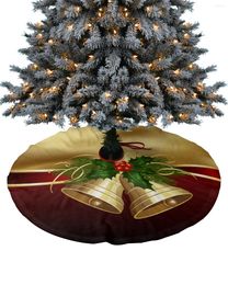 Decorações de Natal Bells Salia de Árvore Xmas para material redondo Saias redondas Tampa base