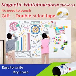 Whiteboards Magnetic Wall Stickers Whiteboard Dry Eraser White Board for Home School Bulletin Calendar Weekly Plan Size 420*900mm 230412