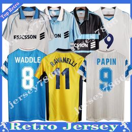 90 MarseilleS retro DROGBA soccer jerseys 92 93 98 99 00 03 04 11 12 Classic vintage Football Shirt BOLI PAYET REMY VOLLER PIRES Maillot de foot Papin Waddle Uniforms