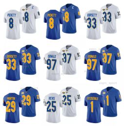 Pi Football Jersey College Kenny Pickett Tony Dorsett Aaron Donald Curtis Martin Darrelle Revis Larry Fitzgerald James Conner Addison Size S-4XL