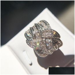 With Side Stones Mens Fl Diamond Engagement Ring Jewelry High Quality Fashion Crytal Gems Rings For Women Drop Delive Dhgarden Otsze