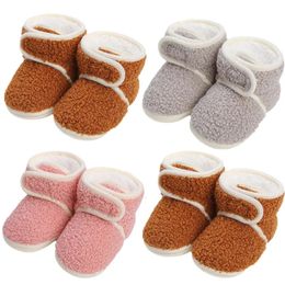 First Walkers Winter Sweet born Baby Girls Princess Winter Boots First Walkers Soft Soled Infant Toddler Kids Girl Footwear Shoes Booties 231110