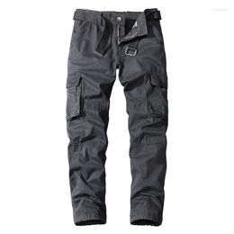 Men's Pants DEEPTOWN Classic Solid Cargo For Men Loose Casual Straight Trousers Male Vintage Work Wear Streetwear Hip Hop Spring