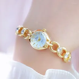 Wristwatches Gold Watch For Women Watches Ladies Creative Steel Women's Bracelet Female Waterproof Clock Relogio Feminino