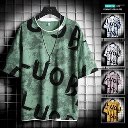 Men's T Shirts Men's Print Fashion Retro Short Sleeve Top Tee Clothing Summer Breathable Sports Shirt Vintage Casual Street Wear