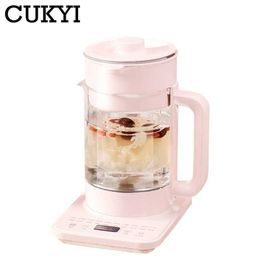 Health Pots CUKYI Household Electric Kettle Smart Glass Health Pot Automatic Stew Pot Tea Maker Scented Tea Noodles Egg 24H Appointment 1.8L P230412