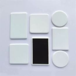 Sublimation Ceramics Fridge Magnets Heart Shape Blank Heat Transfer Refrigerator Magnet StickersJ0412