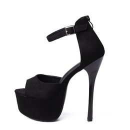 Sandals Women's Shoes 2023 Super High Heels 16CM Stiletto Waterproof Platform Model Catwalk Hate Sky HighSandals