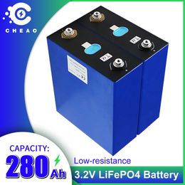 4/8PCS 3.2V Lifepo4 280Ah Battery Grade A Large Capacity DIY Lithium Iron Phosphate Battery Pack Suit for Solar Storage System