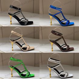 Luxurys Designers 9.5 cm Women Dress Shoes High Heels Genuine Leather Toe Pumps Sandals Size 35-42