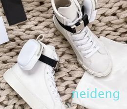 top quality Casual Luxury brand triangle casual men's shoe cover nylon pink designer Ms. Gao Bang Chaussure Classic canvas sneakers