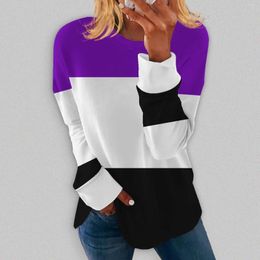 Women's Hoodies In Sweatshirt Tri Color Round Neck Long Sleeve Sweatshirts For Teen Girls Sweatershirt Women's Clothing
