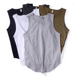 Men's Tank Tops 2023 Summer Large Casual Men's Top Fashion Solid Sleeveless Cotton Plus Size 5XL