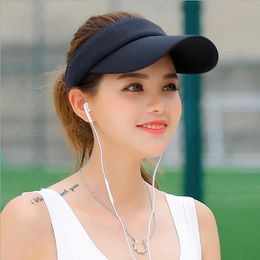 Visors Fashion Men Womens Sun hat Girls Hat Beach Sunhat Sport Headband Classic Adjustable Sun Sports Visor Baseball Cap 230412