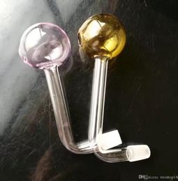 Smoking Pipe Mini Hookah glass bongs Colourful Metal Coloured Right Angle Big Head Soaking Pot