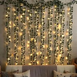 Flashing LED Ivy Vine String Lights Or Battery Operated Led Leaf Garland Christmas For Home Wedding Decorative Lights LJ201018328T