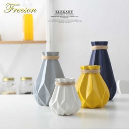 Vases Nordic Matt Diamond Porcelain Vase Modern Fashion Ceramic Vases Flower Pot Room Study Hallway Home Decor Wedding Decoration P230411