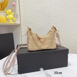 designers bags women handbags large capacity messenger bag luxurys lady wallet handbag high quality straw woven three in one underarm bag styles good nice 2023