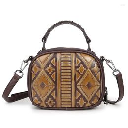 Evening Bags Rivet Hand Shoulder Handbags Hand-painted Small Messenger Bag Personalized Genuine Leather Handbag