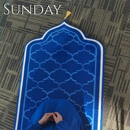 Carpet Prayer Mat In Muslim Ramadan Crystal Velvet Carpet Tassel Rug Kneeling Soft Antislip Carpets Worship Mats Ramadan Dekorationen Z0411