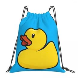 Shopping Bags Rubber Duck Art Drawstring Sports Waterproof Storage Organize Bundle Pocket Rope Bag