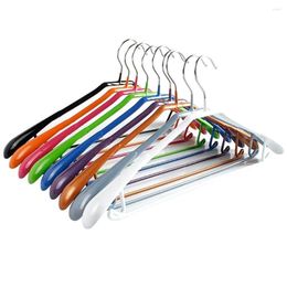 Hangers Pvc Non-slip Coat Rack Hanger Metal Dip Coloured Cothes Display Home Clothing Organiser Hook Plastic Coated