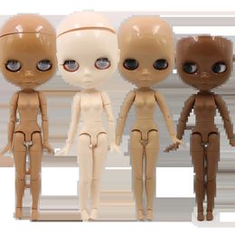 Dolls DBS blyth doll joint body bjd toy without makeup shiny face for cutom doll DIY anime girls 231110