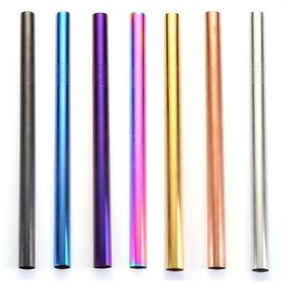 12MM Bubble Tea Straw Smoothie Straw Stainless Steel Milky Tea Drink Straw