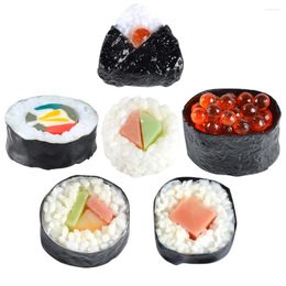 Party Decoration 6 Pcs Cooking Simulation Sushi Plastic Fruit Pretend Kids Pvc Realistic Food Model