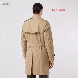 men fashion classic England design middle long trench coat/great quality heavy cotton double breasted trench coat for men/water proof spring jacket KenM450 size S-XXL