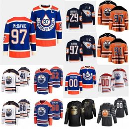 Men Kids Women Hockey 97 Connor McDavid Jersey 29 Leon Draisaitl 93 Ryan Nugent-Hopkins 18 Zach Hyman 25 Darnell Nurse 2 Evan Bouchard Evander Kane Heritage