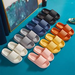 Slippers Thick Platform Bathroom Home Women's Fashion Simple EVA Soft Bottom Indoor Solid Men's Summer Beach Sandals