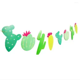 Party Decoration Mexico Cactus Banner Bachelor Hen Birthday Garland Christmas Home Decor(Paper Printed Banner)