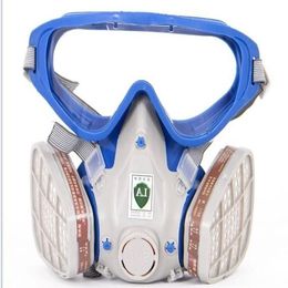 new style Suit Respirator Painting Spraying Face Gas Mask with Goggles Paint glasses Cbnwt