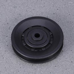 Accessories 4pcs Diameter 90mm Universal Wearproof Abration Bearing Pulley Wheel For Gym Equipment (Black) Pulleys