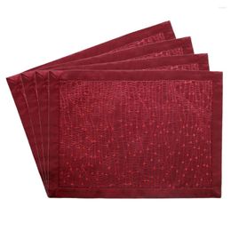 Table Mats Design Sparkle Glitter Burgundy Placemat Bling Mat Set Of 4 Pcs GIFT