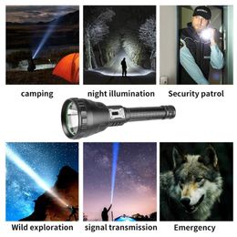 Flashlights Torches XHP90 LED Strong Light 3000LM Super Bright Handheld 5 Modes USB Rechargeable Daily Waterproof For Working Emergency